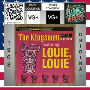 THE KINGSMEN•The Kingsmen in Person•1963 US Stereo (#WDS 657)•Terre Haute Press
